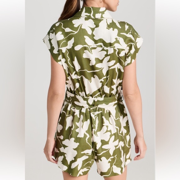 Tanya Taylor skye romper green floral - Picture 3 of 6
